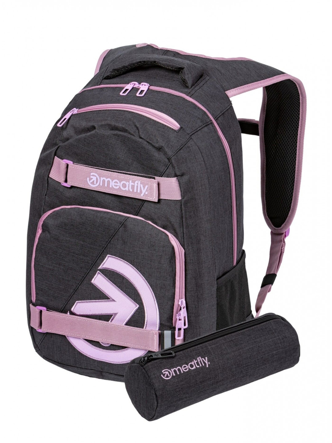 Meatfly batoh Exile Pink Charcoal Heather 24 L Růžová Objem 24 L